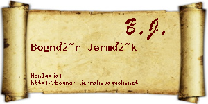Bognár Jermák névjegykártya